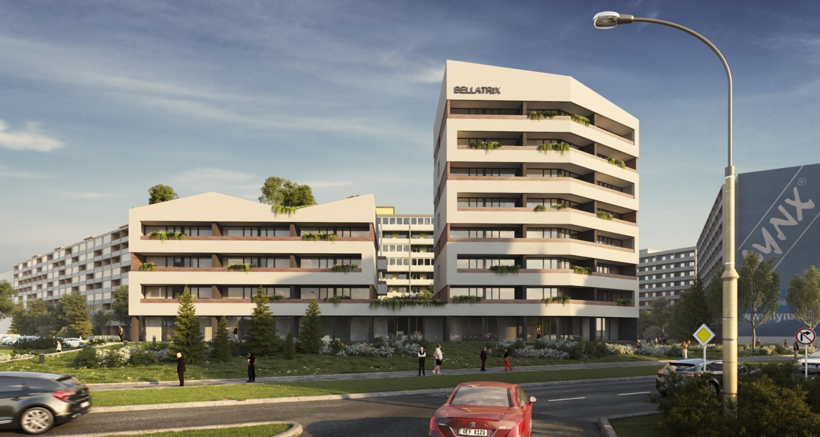Novostavba bytového domu BELLATRIX situovaná medzi Moldavskou a Idanskou ulicou v Košiciach ponúkne 36 bytov, 4 polyfunkčné priestory a podzemnú garáž. Projekt zaujme predovšetkým zelenou strechou a predprípravou pre inteligentnú domácnosť.